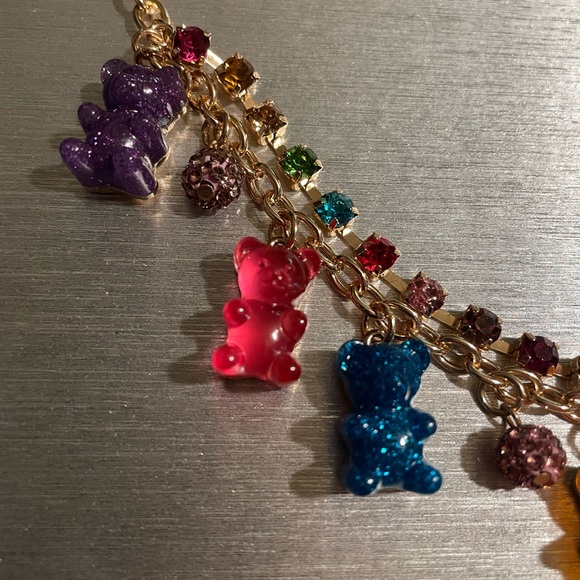 Betsey Johnson Gummy Bear Frontal Charm Necklace - Picture 6 of 11